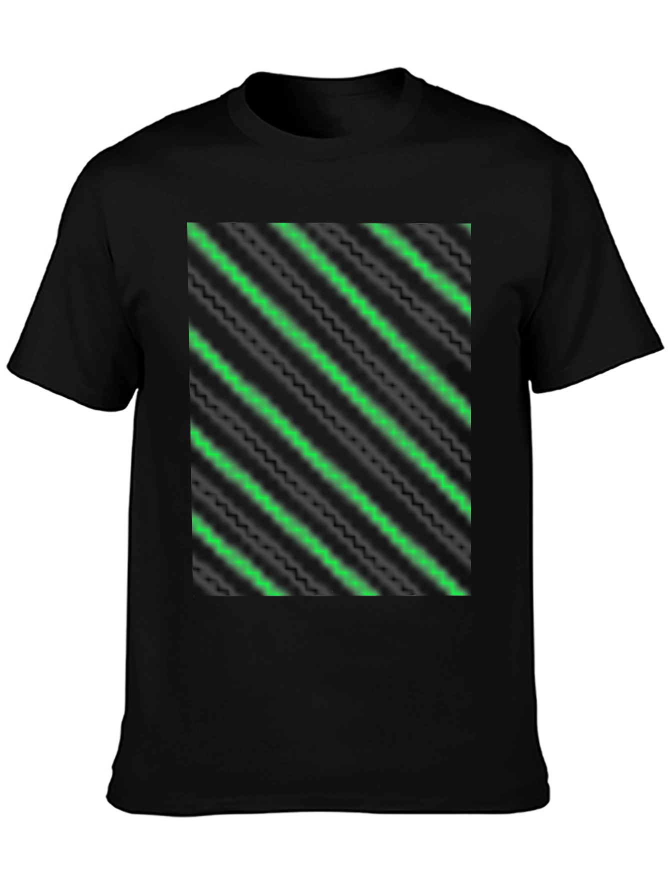 Modern Green Neon Stripe Tee