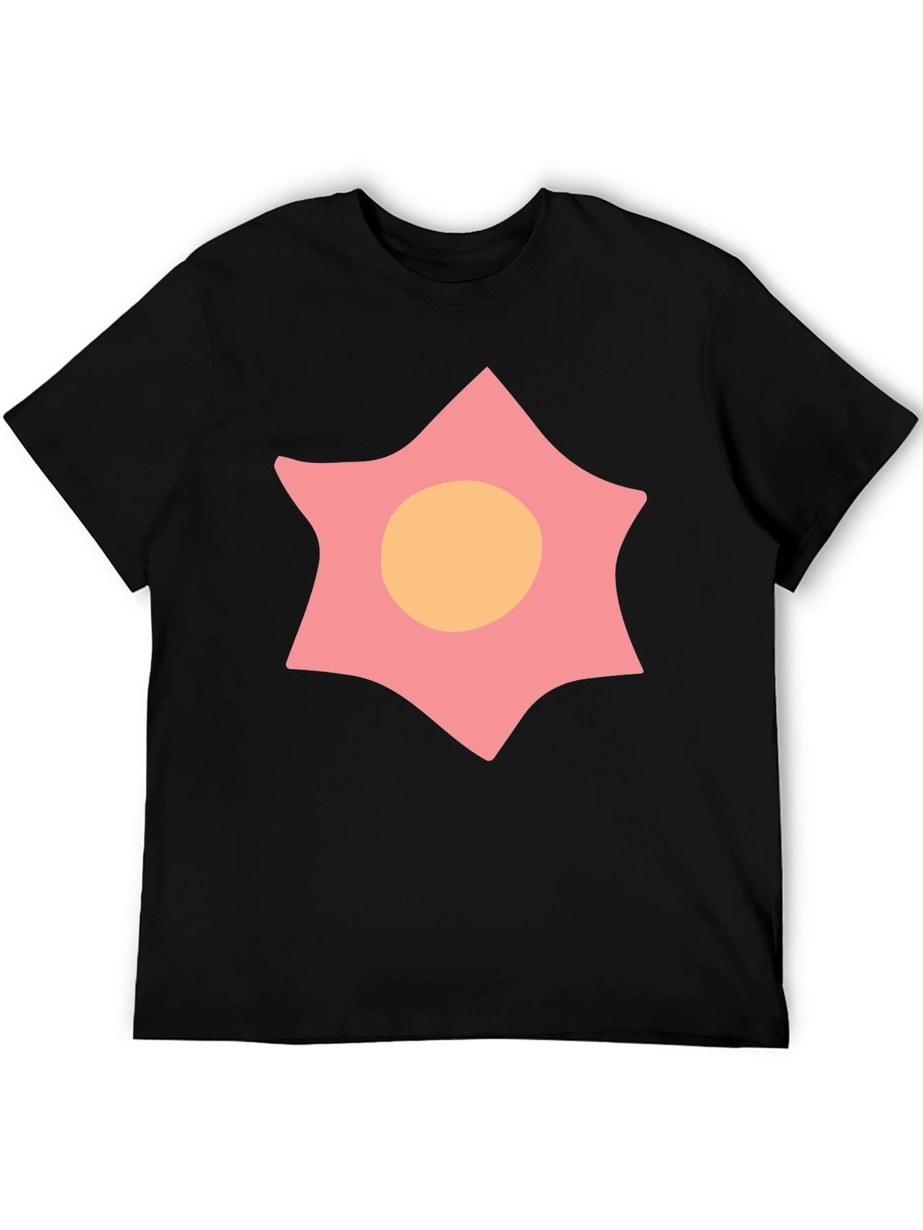 Star Design Black T-Shirt