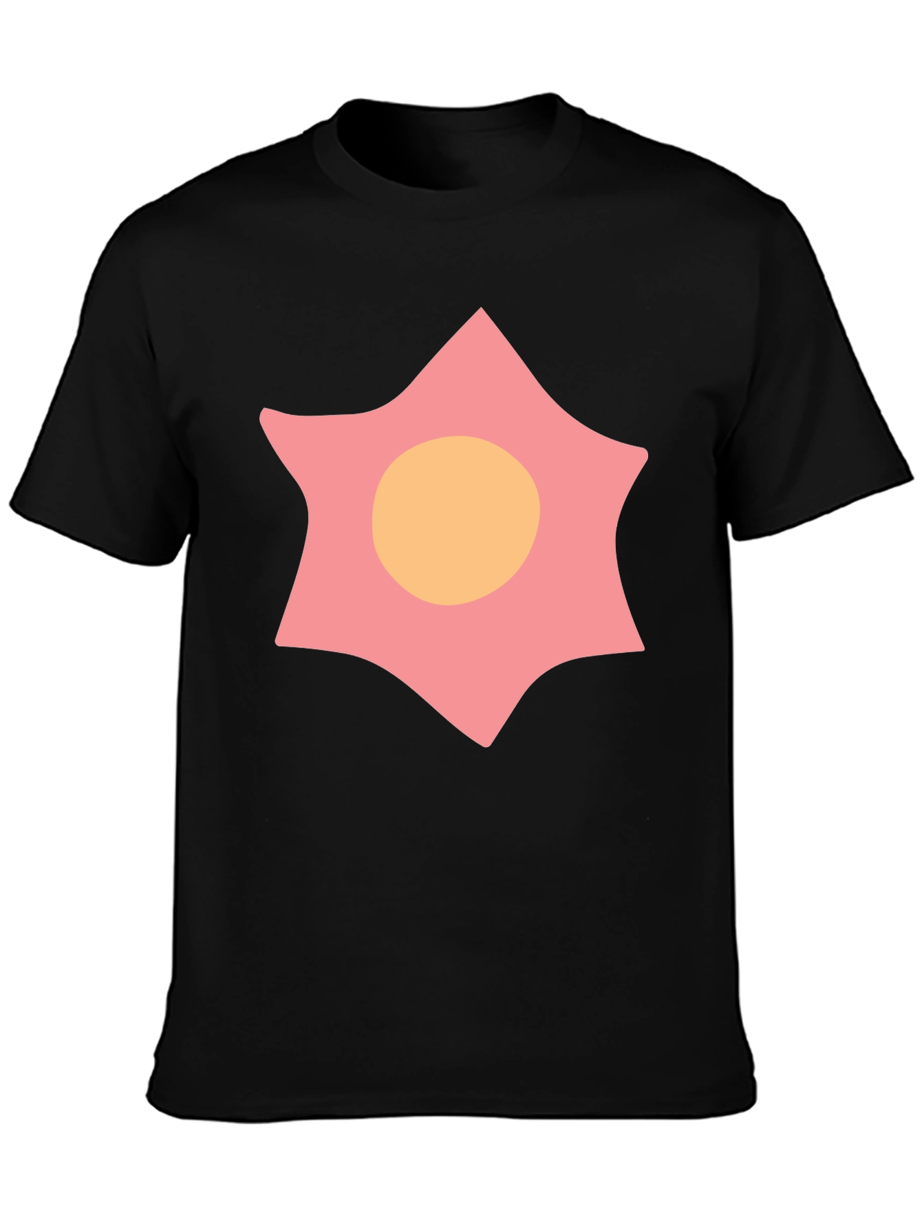 Star Design Black T-Shirt