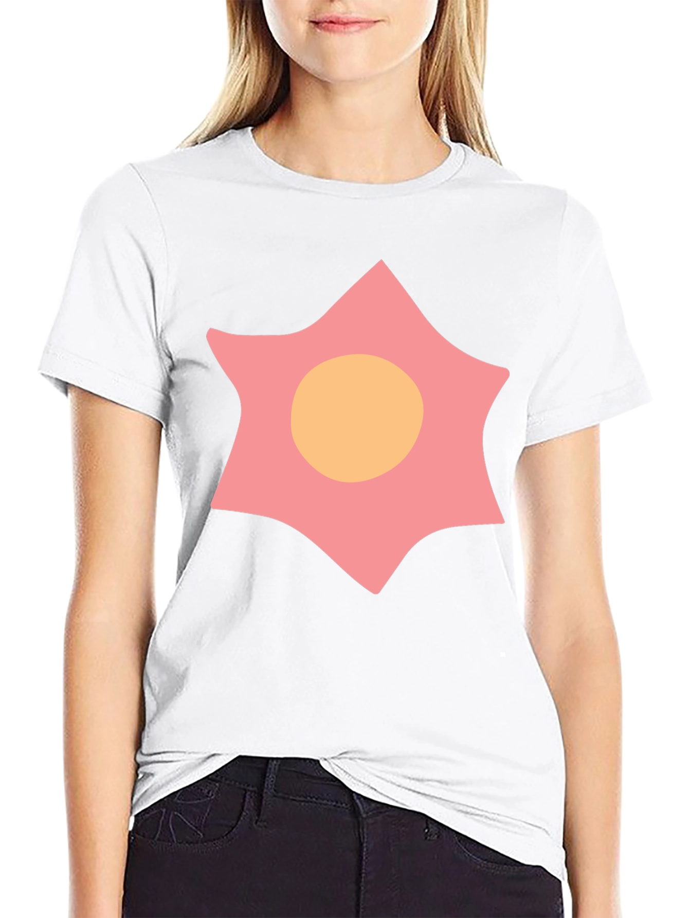 Star Design Black T-Shirt