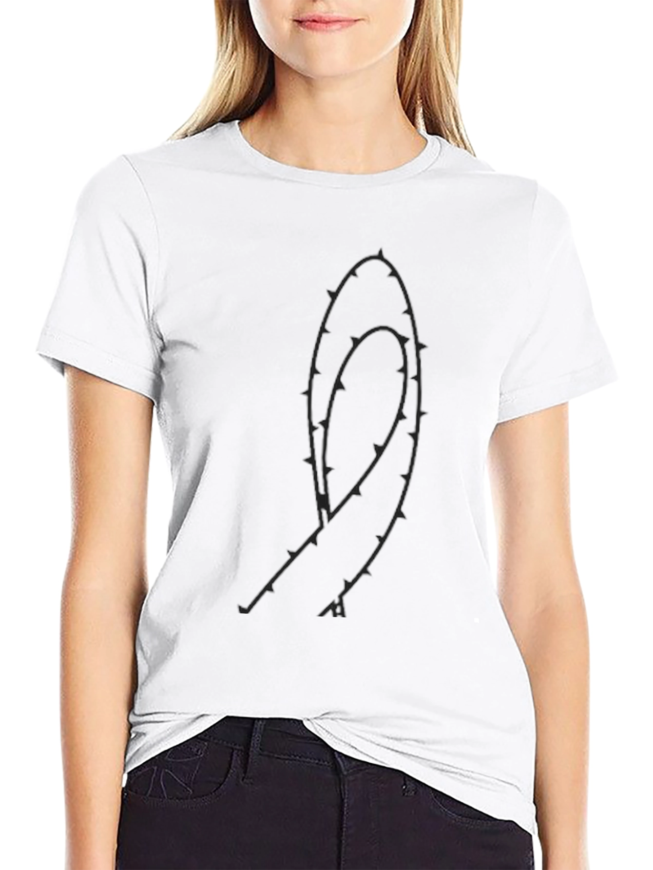 Mens Black Graphic Tee - Abstract Design