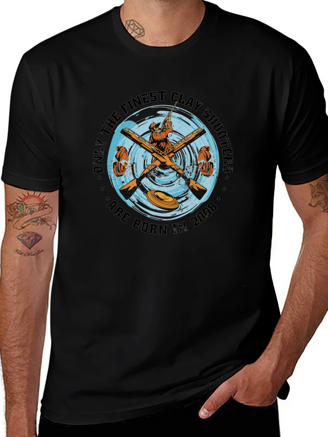 Clay Shooters Born in 2008 Black T-Shirt