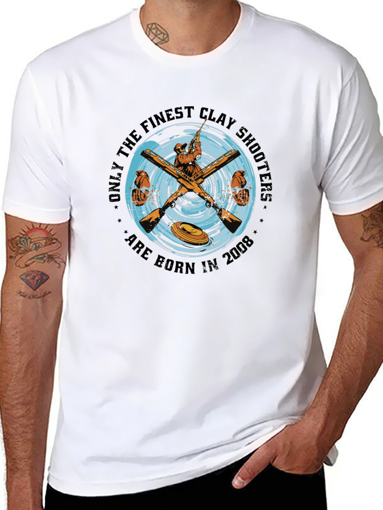Clay Shooters Born in 2008 Black T-Shirt