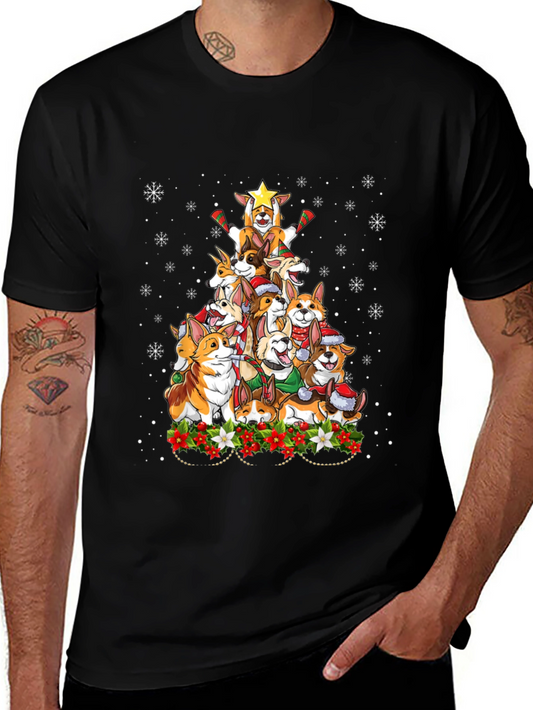 Corgi Christmas Tree T-Shirt