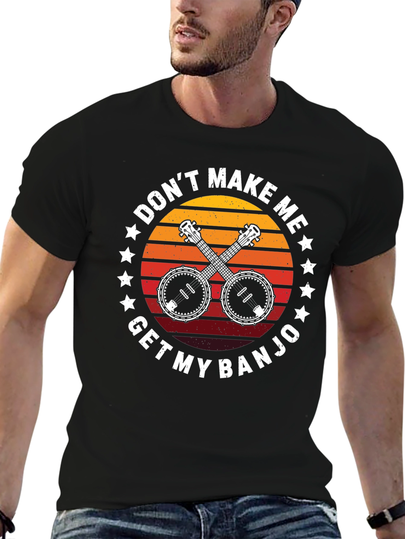 Dont Make Me Get My Banjo Black T-Shirt
