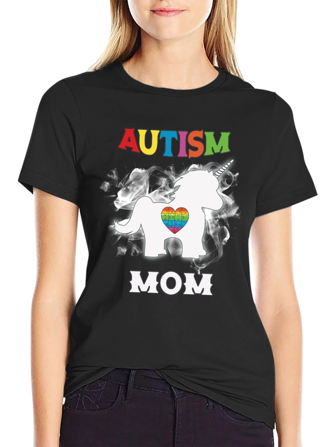 Autism Awareness Unicorn Mom T-Shirt