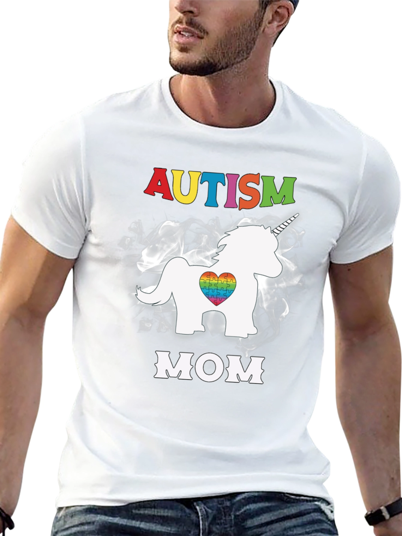 Autism Awareness Unicorn Mom T-Shirt