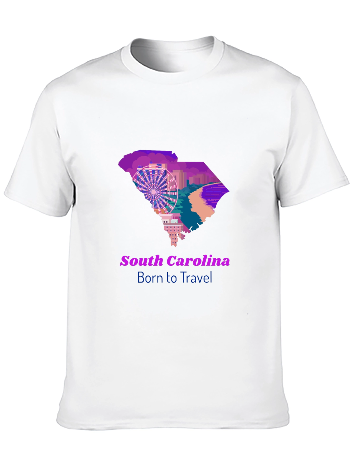South Carolina Travel T-Shirt Born to Travel Tee