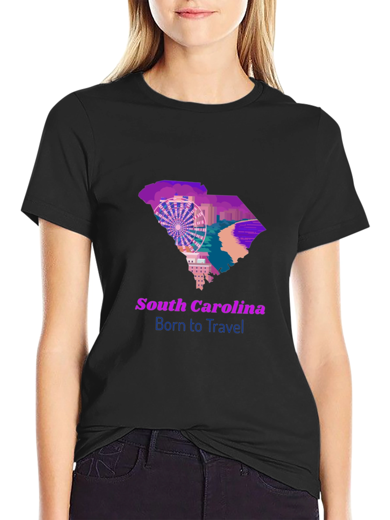 South Carolina Travel T-Shirt Born to Travel Tee