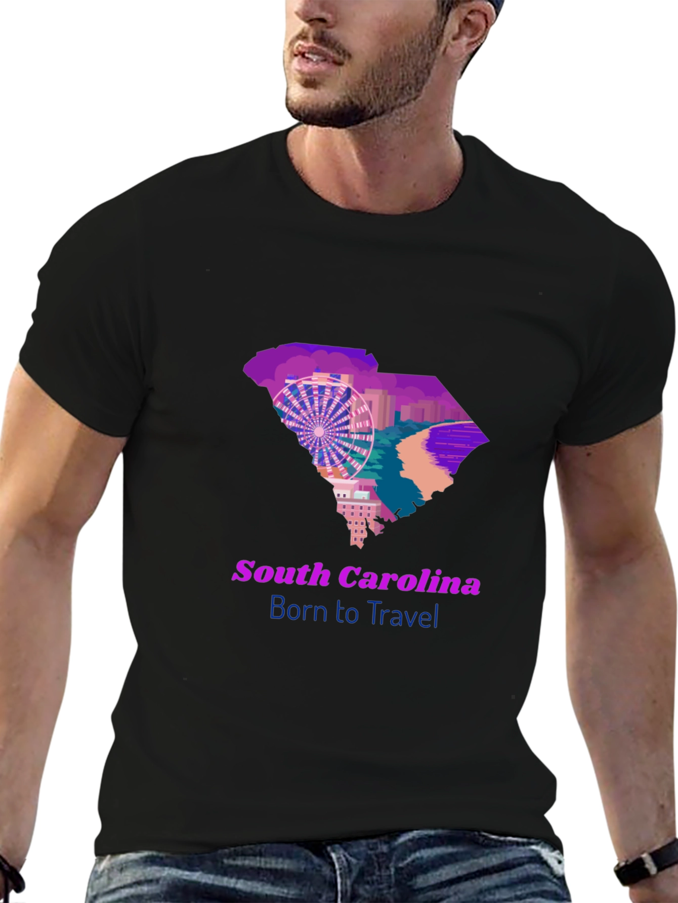 South Carolina Travel T-Shirt Born to Travel Tee