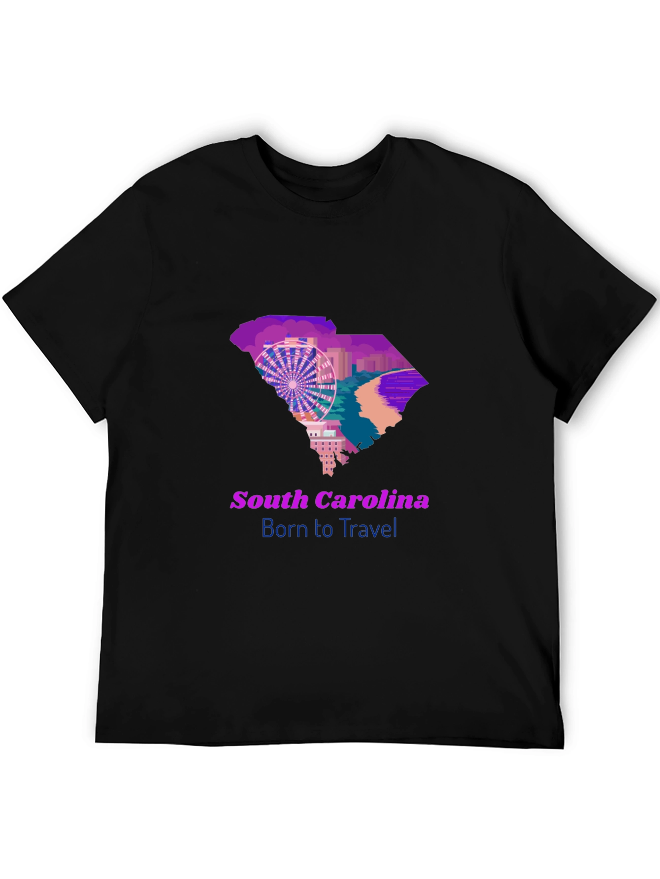 South Carolina Travel T-Shirt Born to Travel Tee