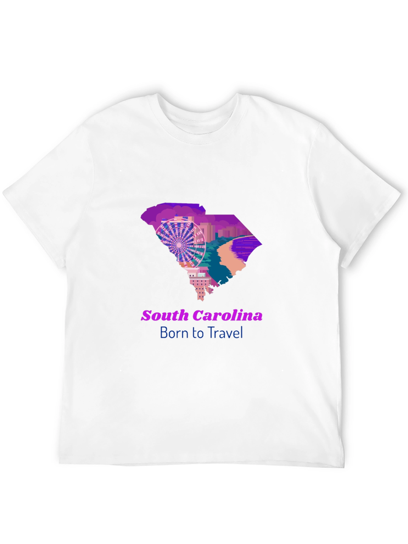 South Carolina Travel T-Shirt Born to Travel Tee