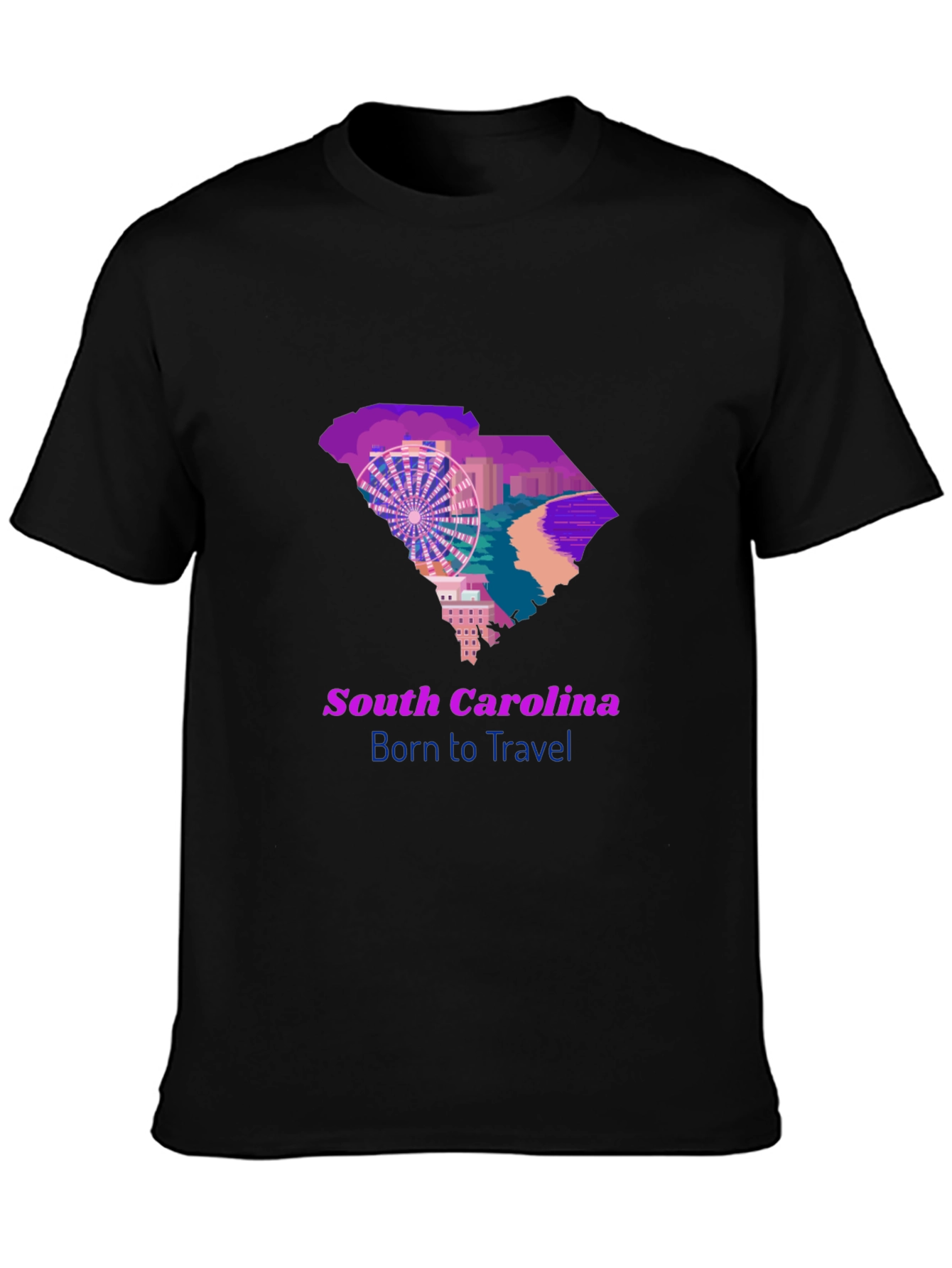 South Carolina Travel T-Shirt Born to Travel Tee