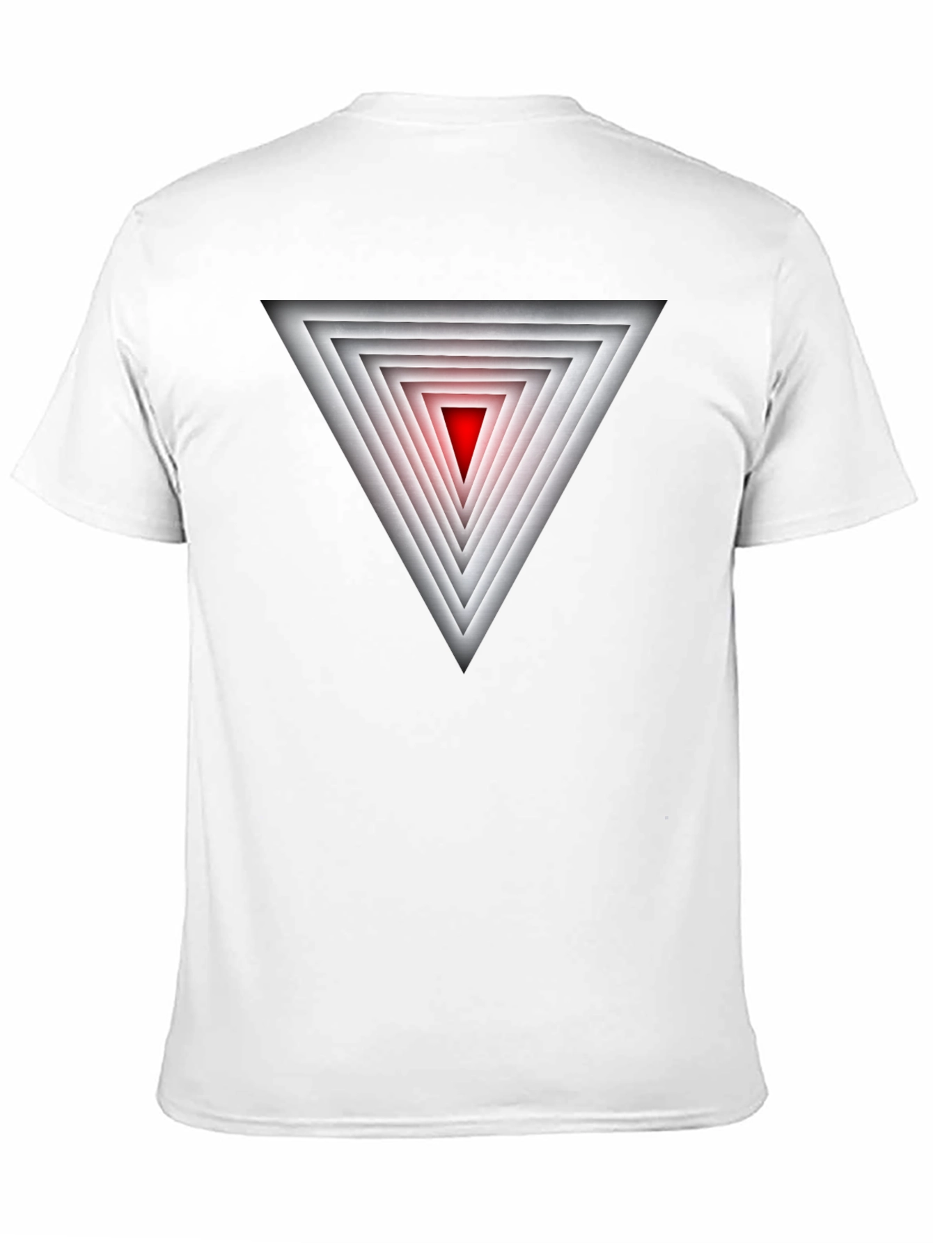 Geometric Triangle Graphic Black T-Shirt