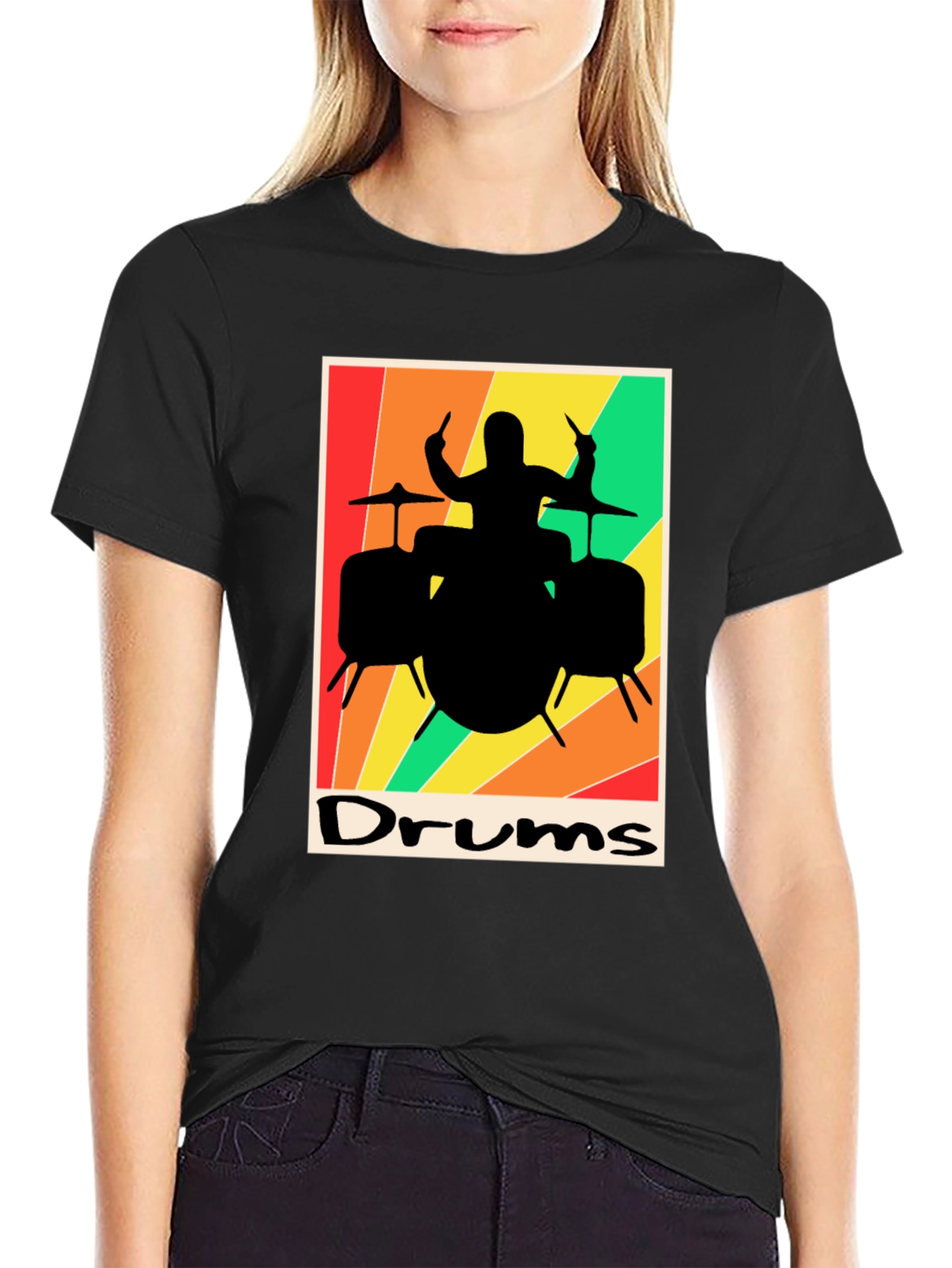 Retro Drums Graphic T-Shirt