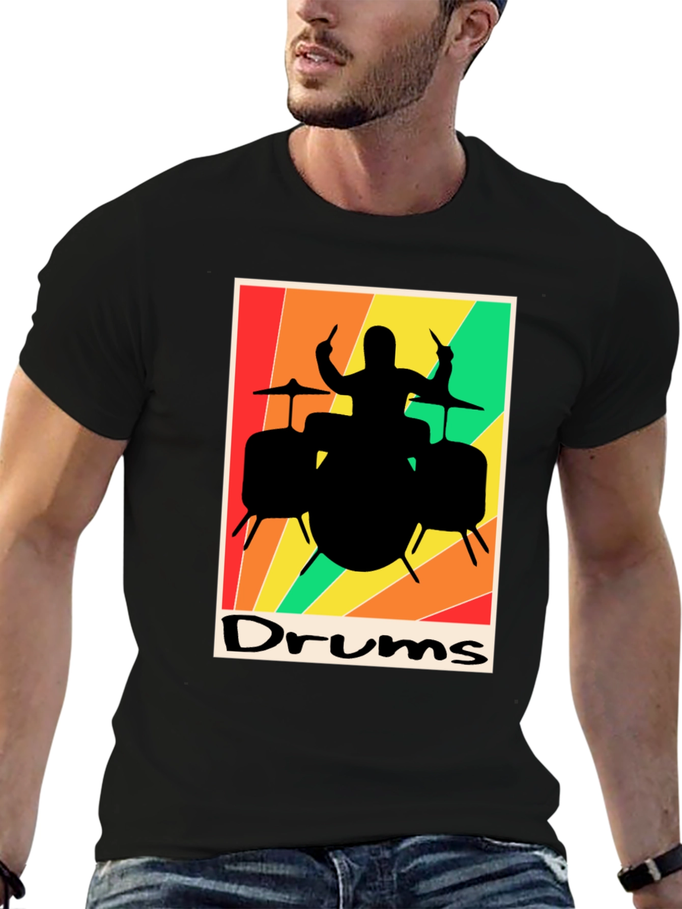 Retro Drums Graphic T-Shirt