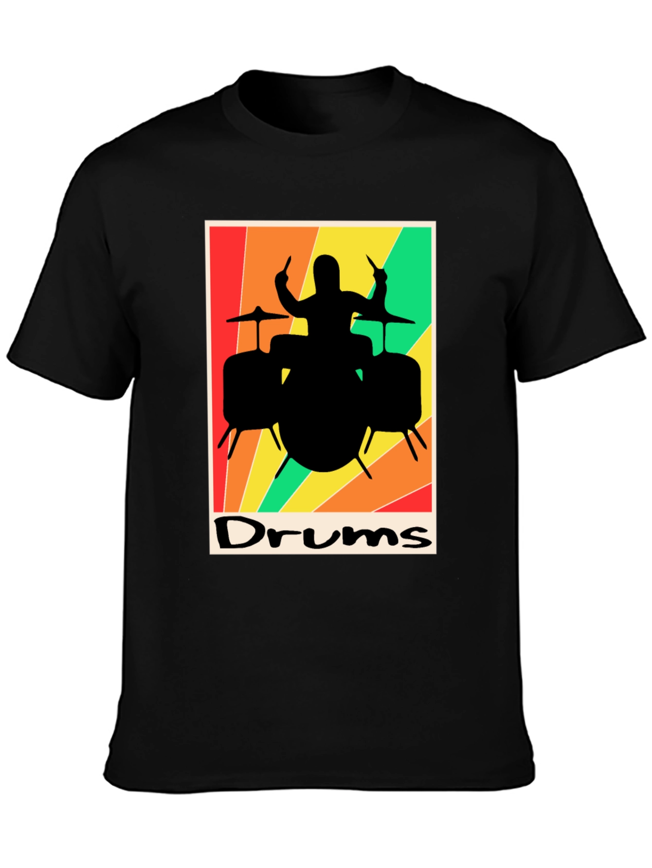 Retro Drums Graphic T-Shirt
