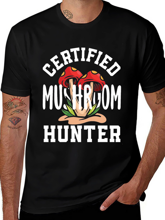 Certified Mushroom Hunter Black T-Shirt