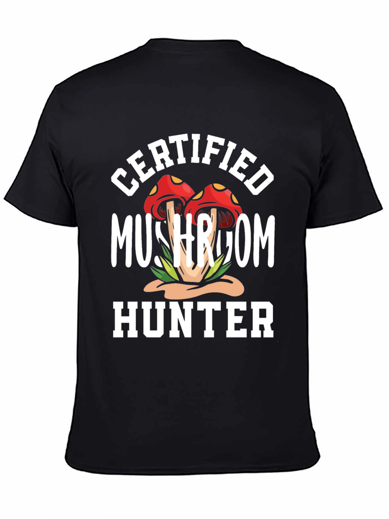 Certified Mushroom Hunter Black T-Shirt
