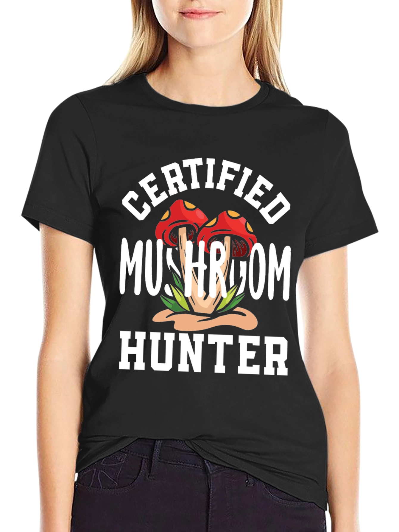 Certified Mushroom Hunter Black T-Shirt