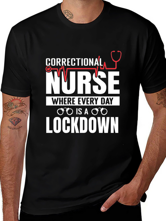 Correctional Nurse Lockdown T-Shirt - Novelty Graphic Tee