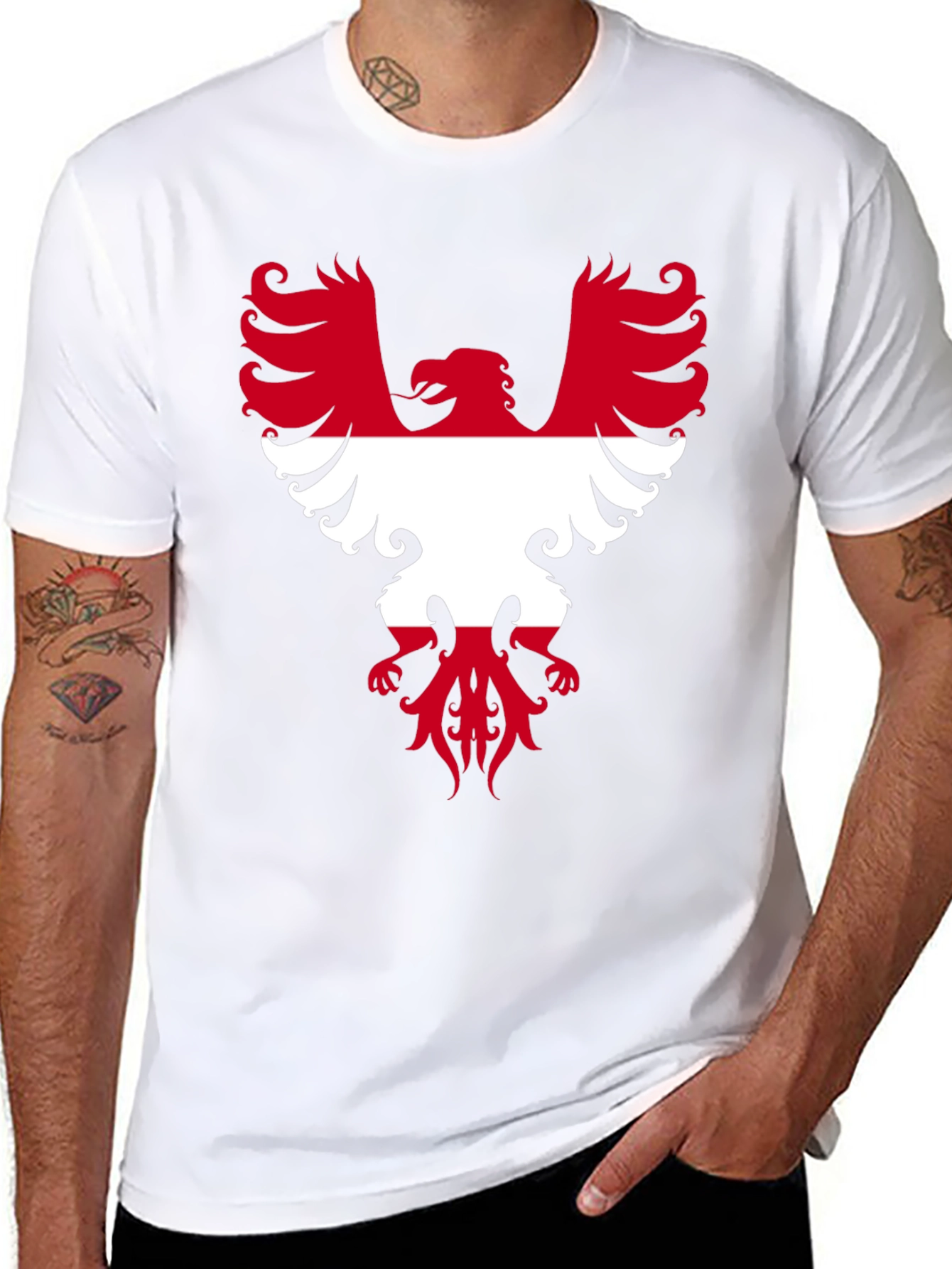 Austria Eagle T-Shirt Black Graphic Tee