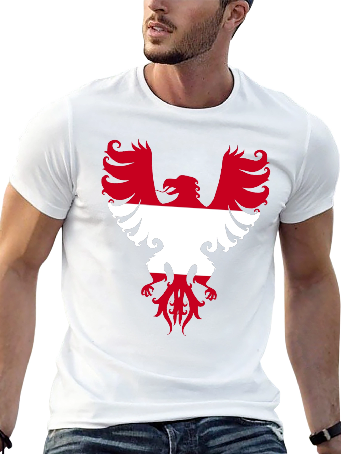 Austria Eagle T-Shirt Black Graphic Tee
