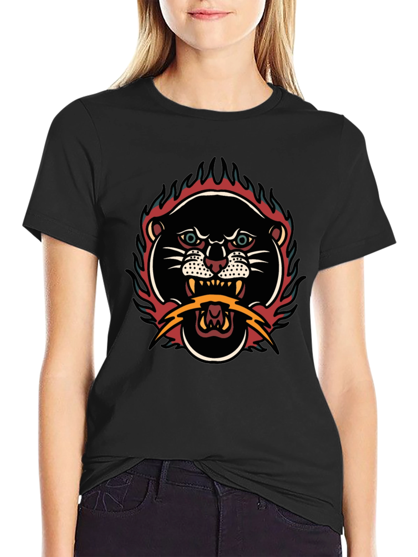 Black Panther Lightning Bolt Graphic Tee
