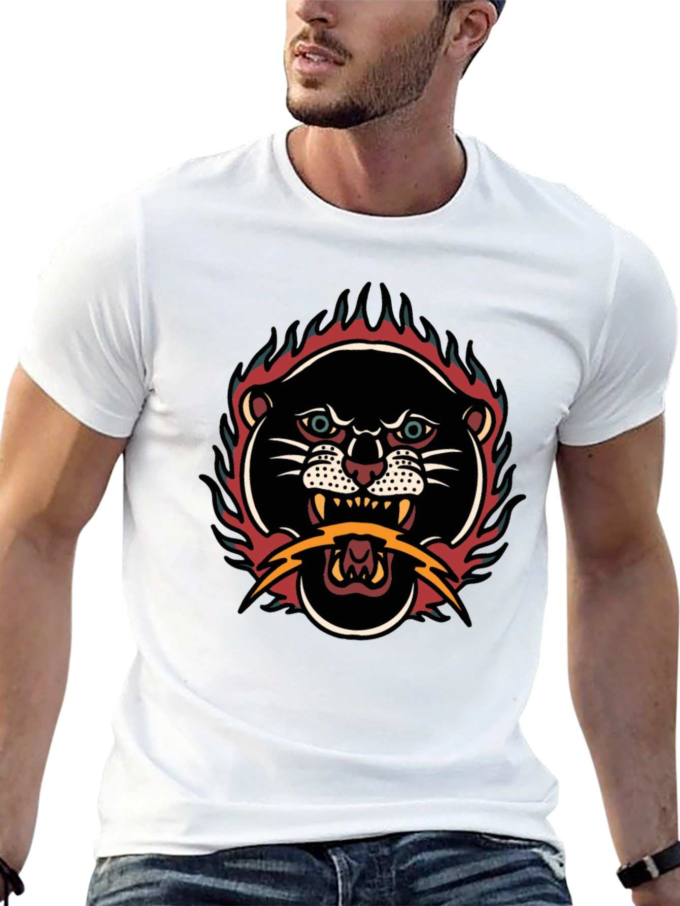 Black Panther Lightning Bolt Graphic Tee
