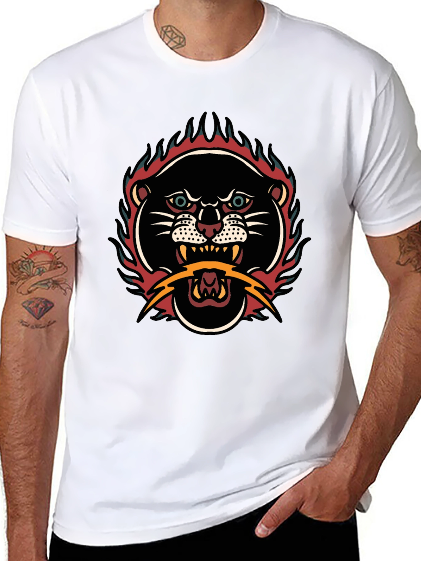 Black Panther Lightning Bolt Graphic Tee
