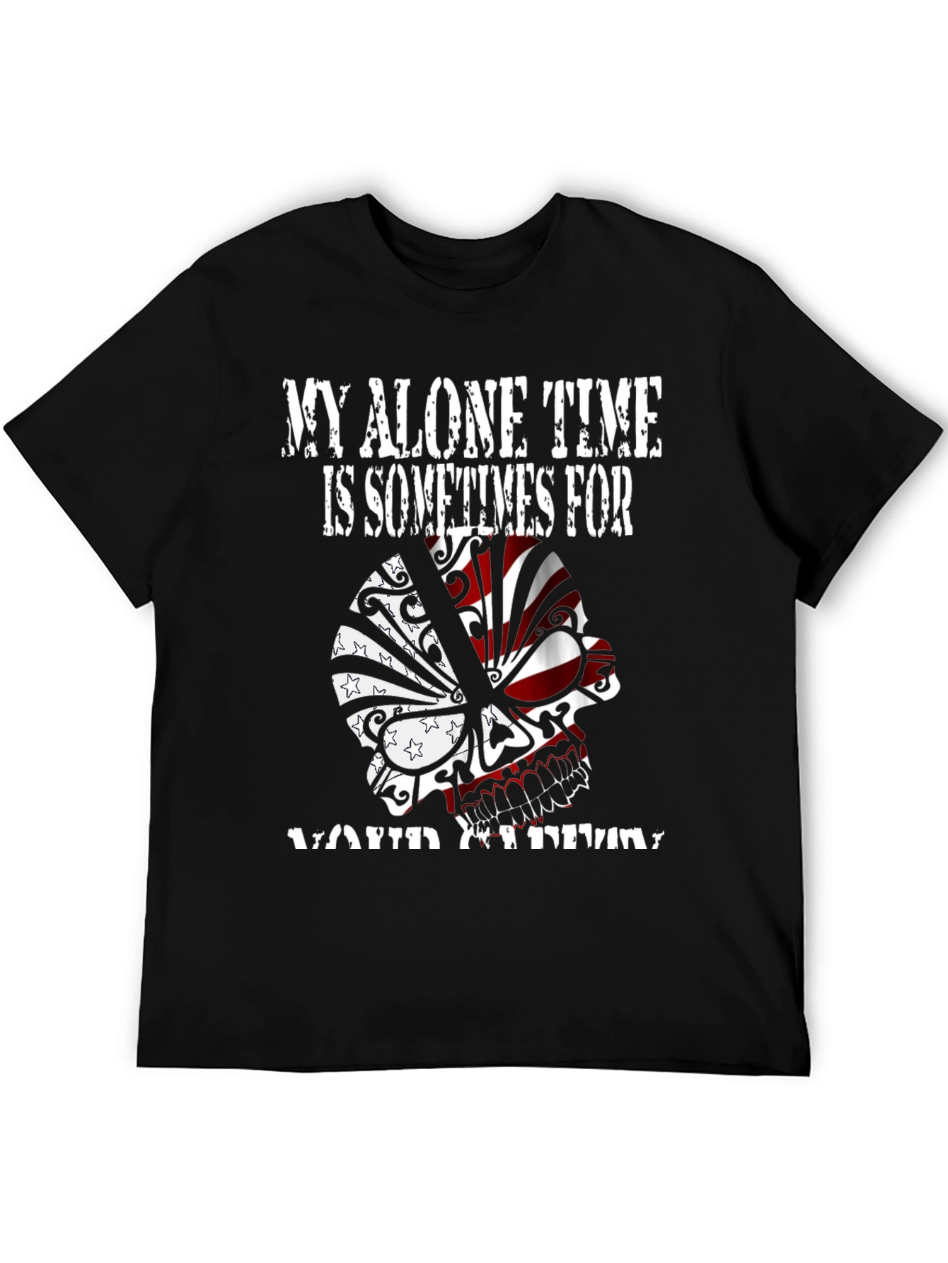 Skull Graphic Tee: My Alone Time