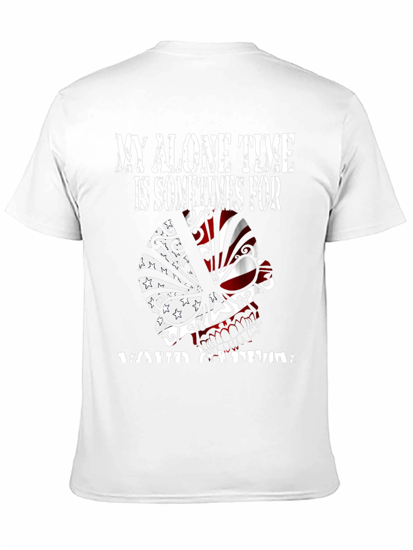Skull Graphic Tee: My Alone Time