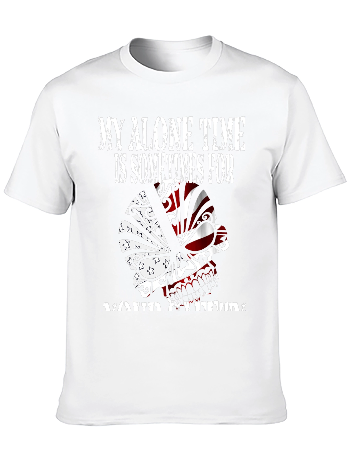 Skull Graphic Tee: My Alone Time