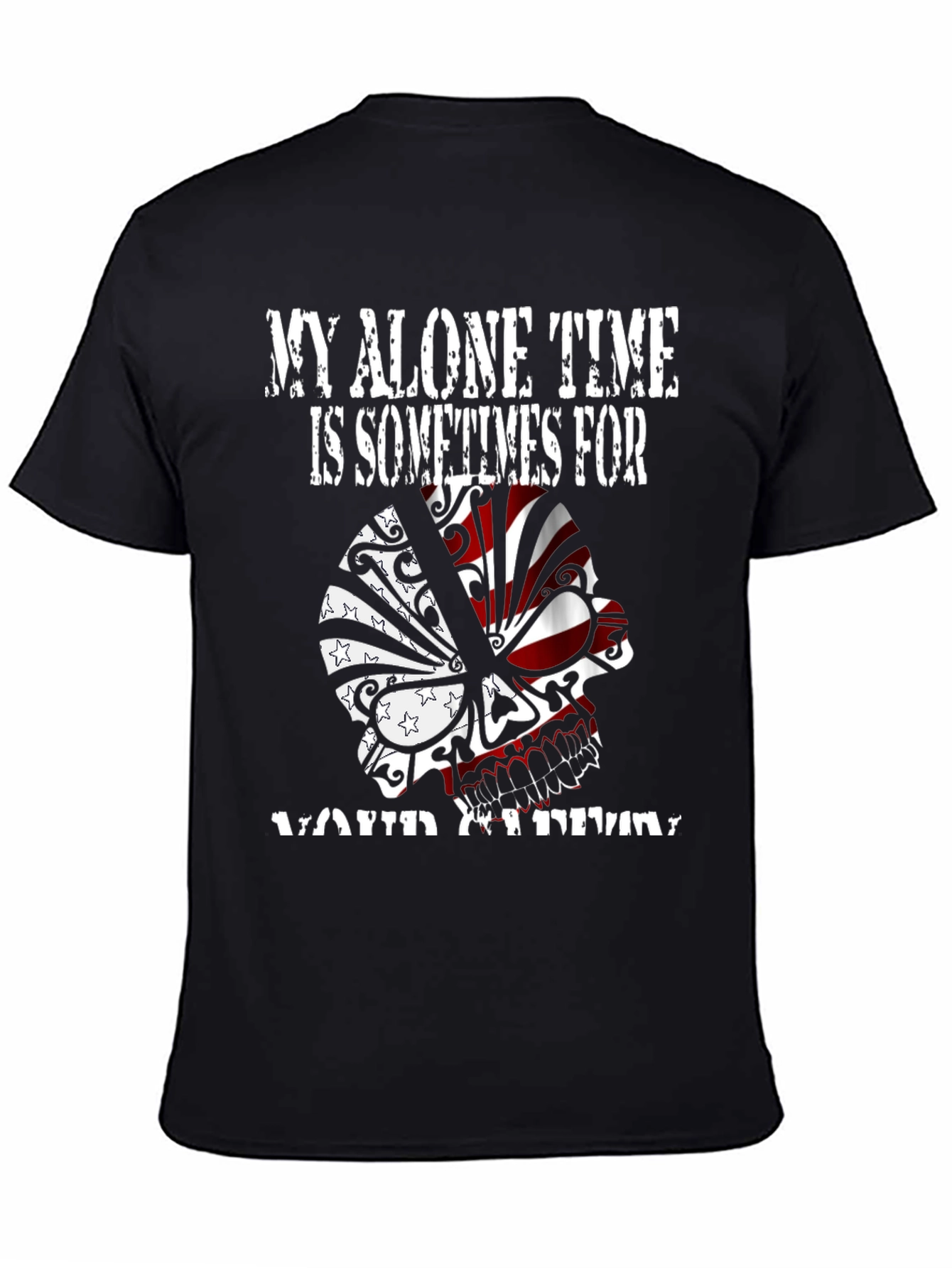 Skull Graphic Tee: My Alone Time