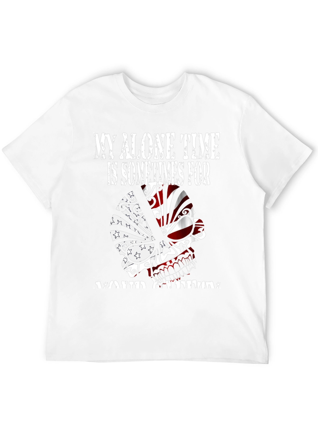 Skull Graphic Tee: My Alone Time