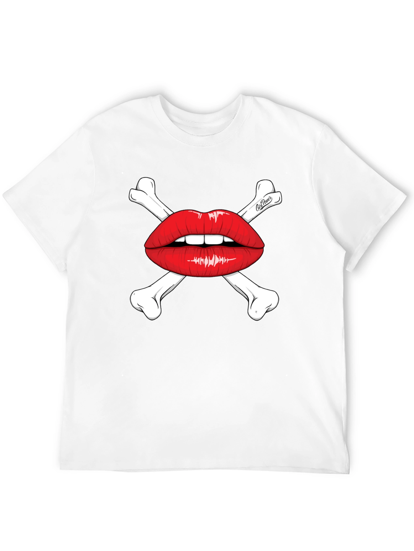 Skull & Lips Graphic Tee - Black