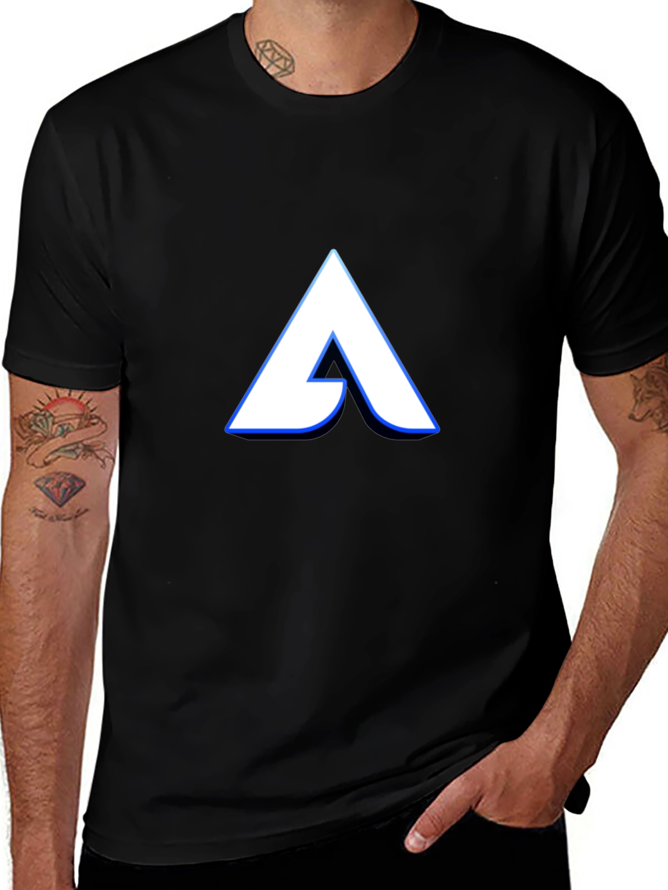 Bold A Graphic Black T-Shirt - Stylish Casual Wear