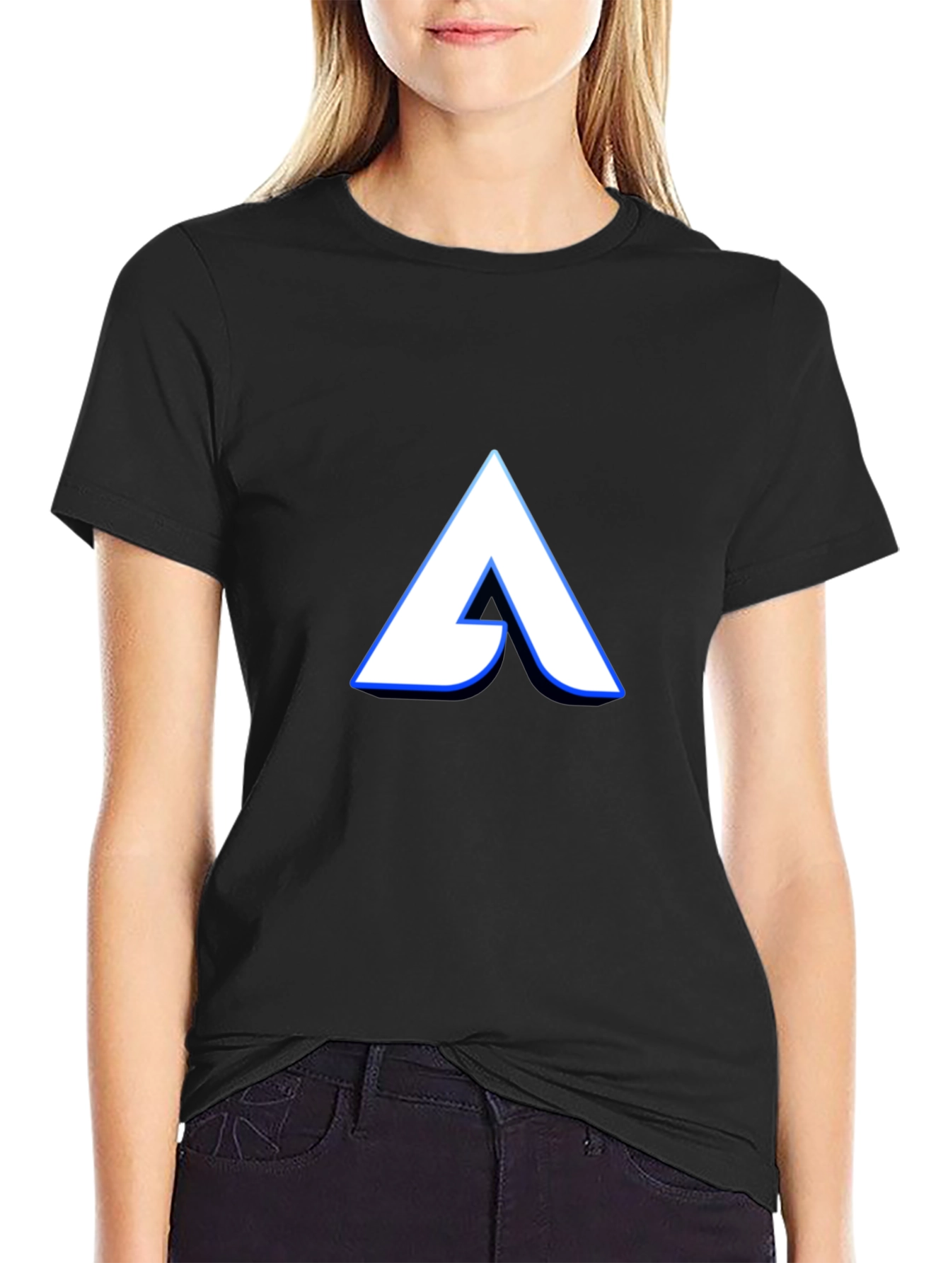 Bold A Graphic Black T-Shirt - Stylish Casual Wear