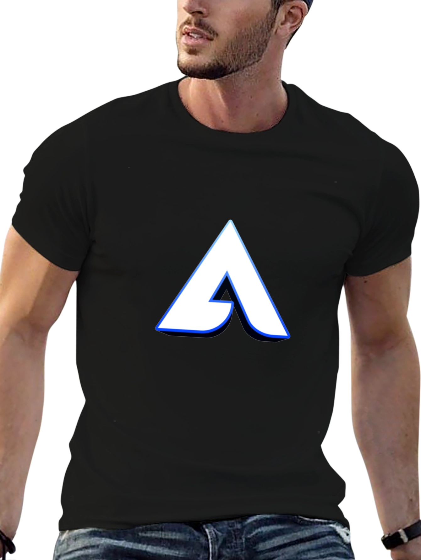 Bold A Graphic Black T-Shirt - Stylish Casual Wear