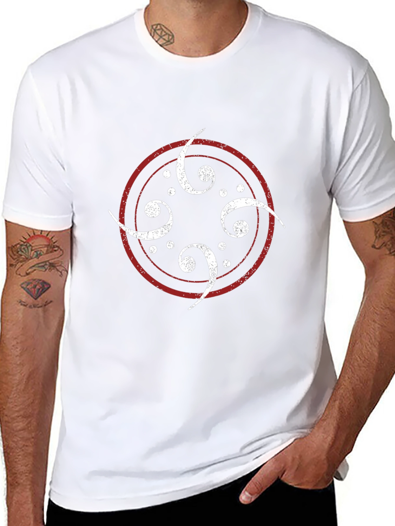 Abstract Symbol Graphic Tee - Black