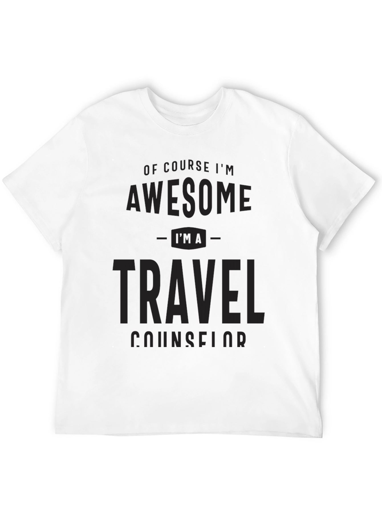 Awesome Travel Counselor Black T-Shirt