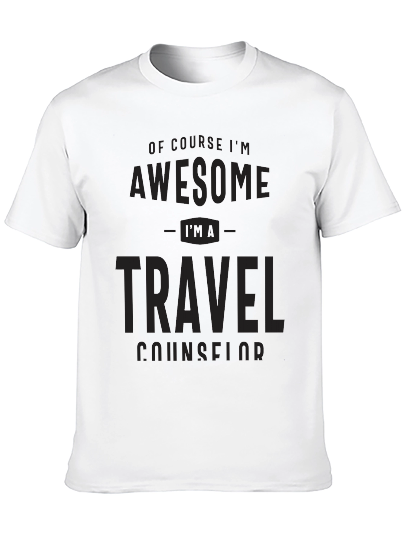 Awesome Travel Counselor Black T-Shirt