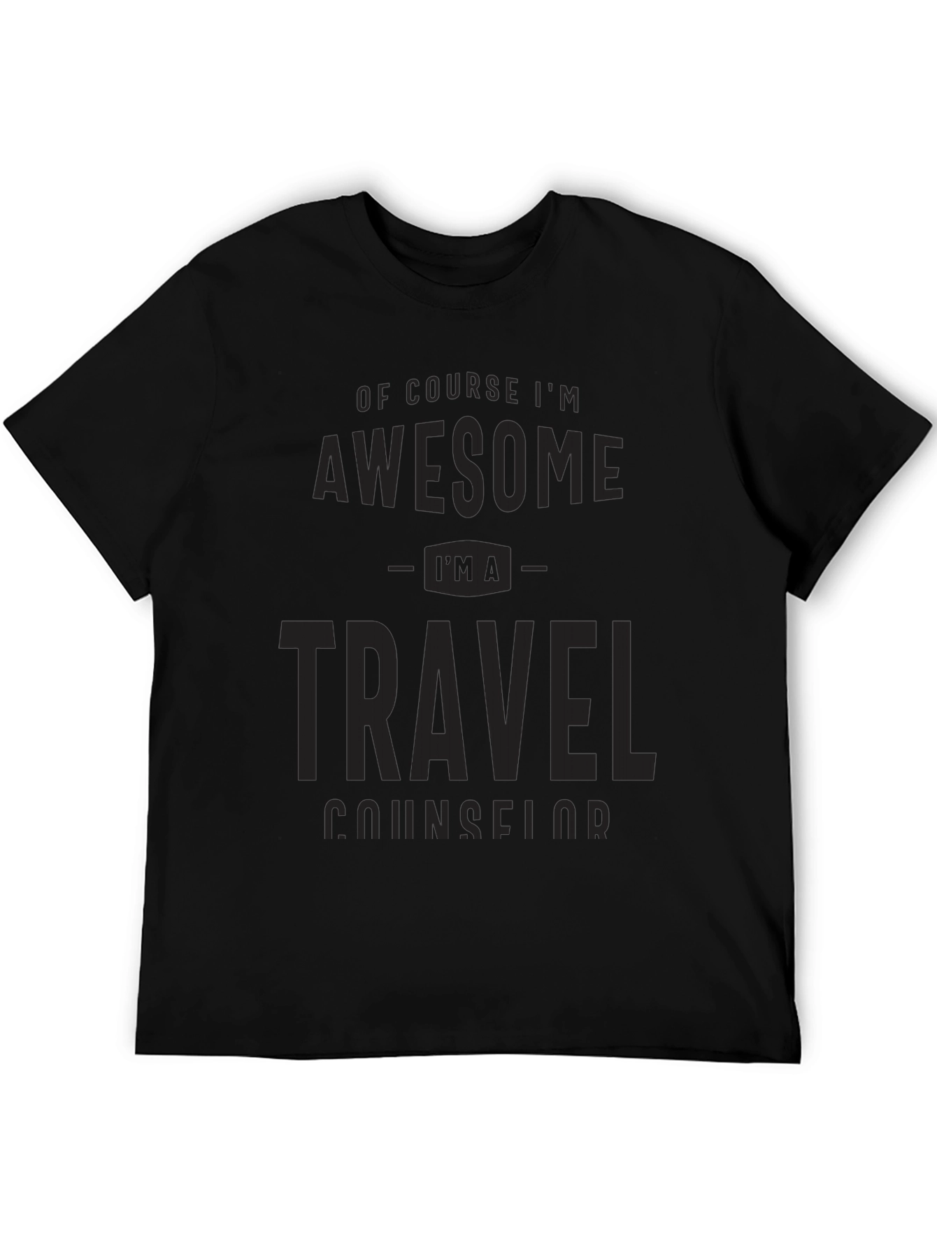 Awesome Travel Counselor Black T-Shirt