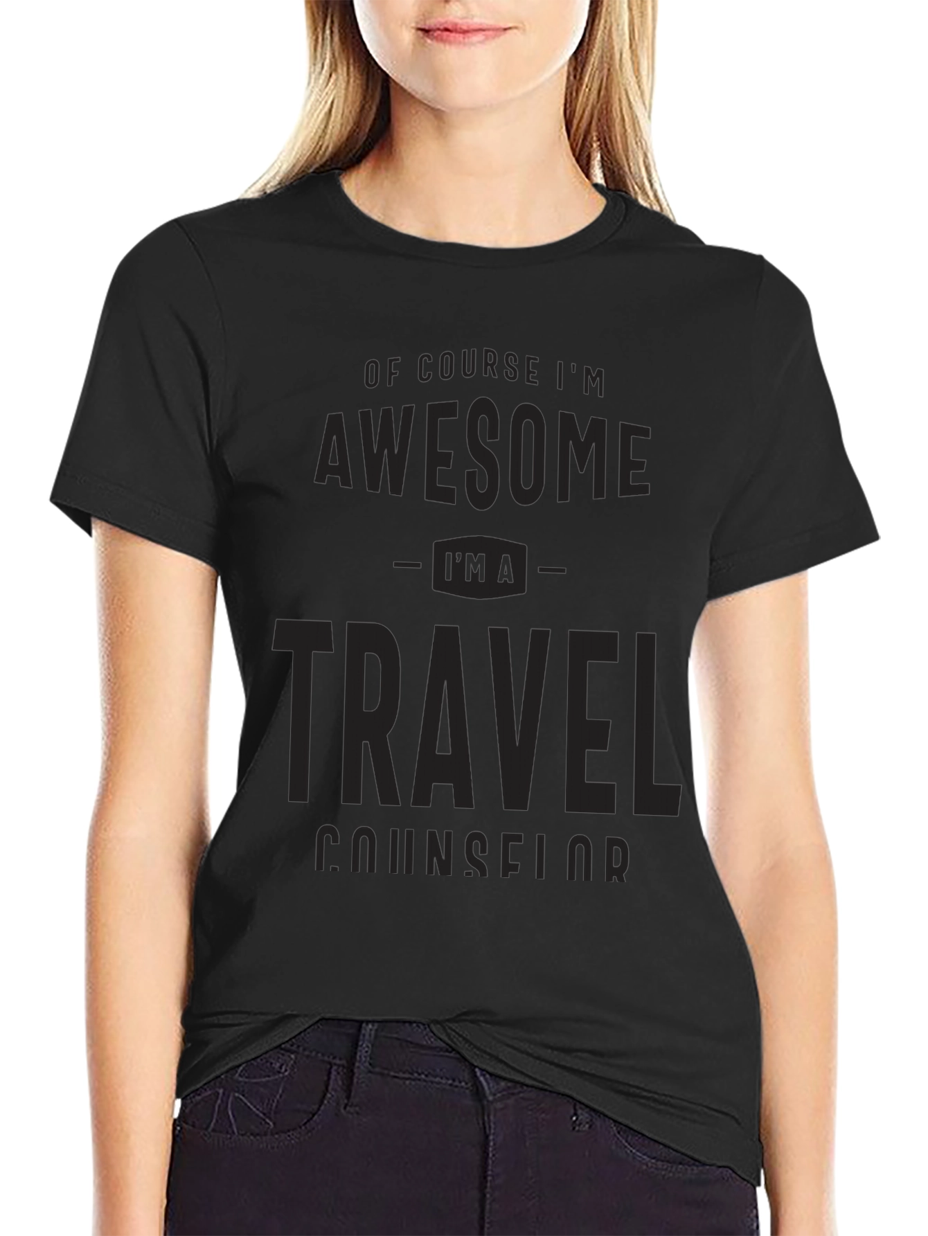 Awesome Travel Counselor Black T-Shirt