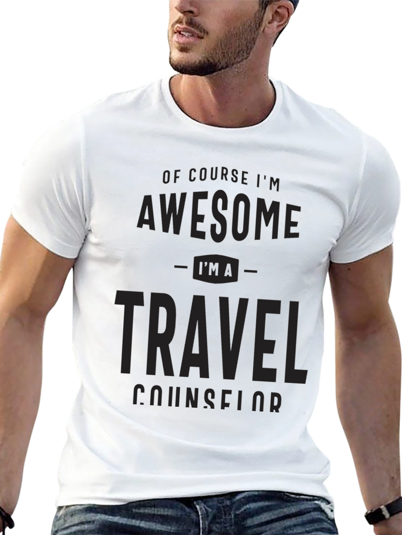 Awesome Travel Counselor Black T-Shirt