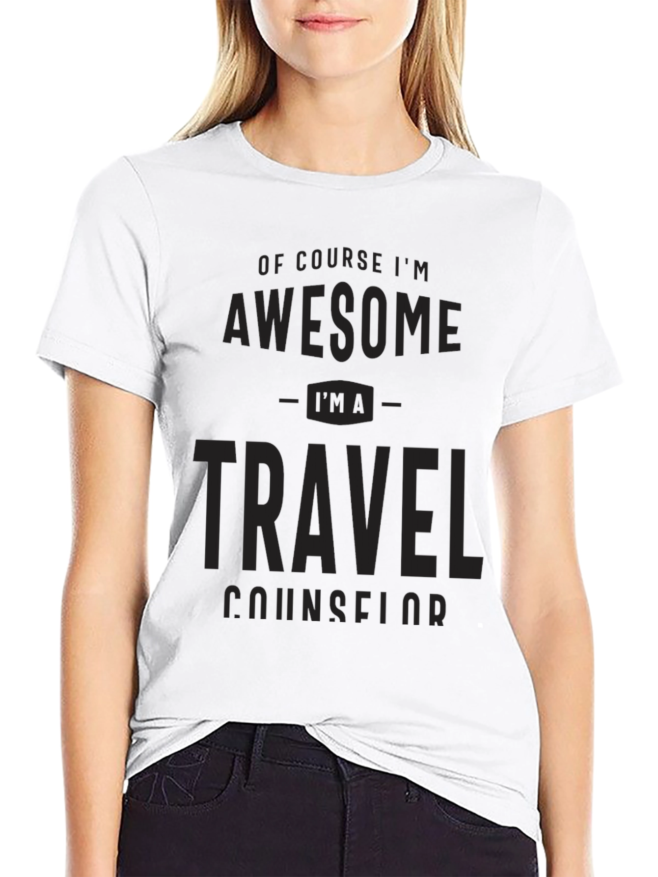 Awesome Travel Counselor Black T-Shirt