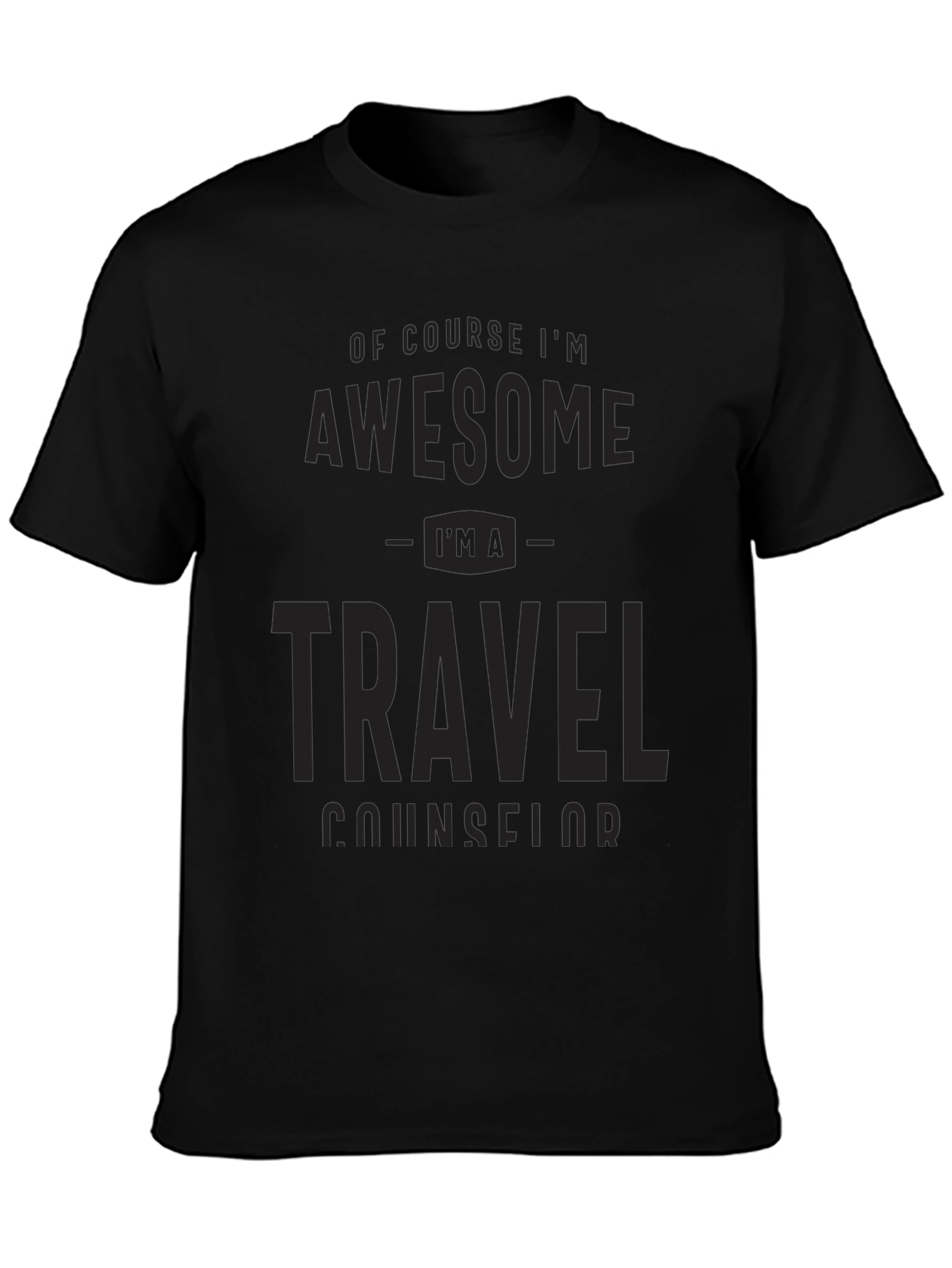 Awesome Travel Counselor Black T-Shirt