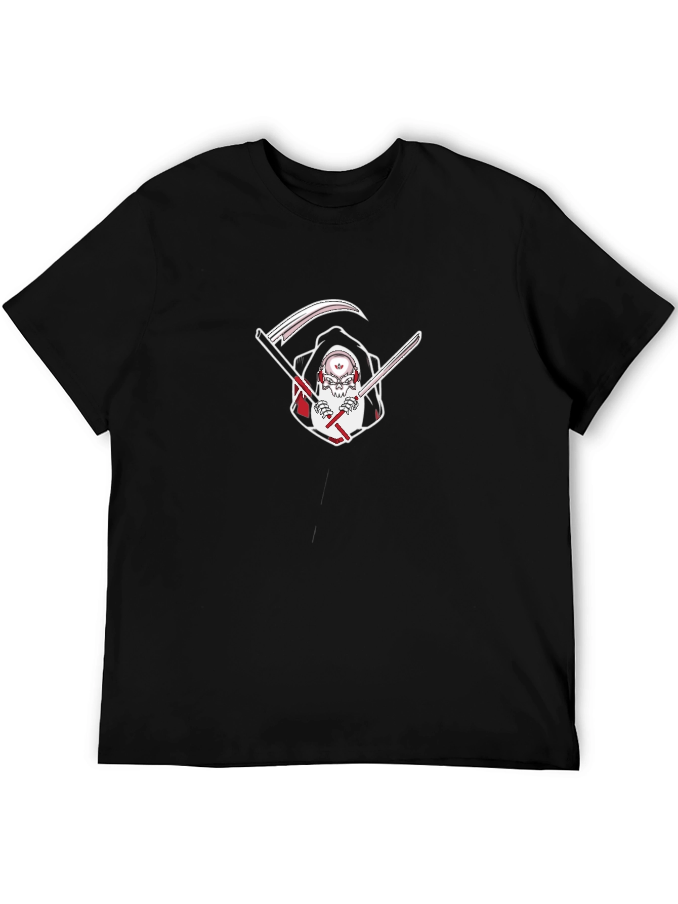 Reaper Graphic Tee - Edgy Skull Grim Reaper T-Shirt