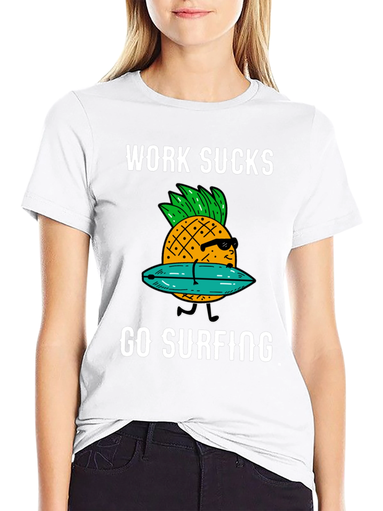 Work Sucks Go Surfing T-Shirt