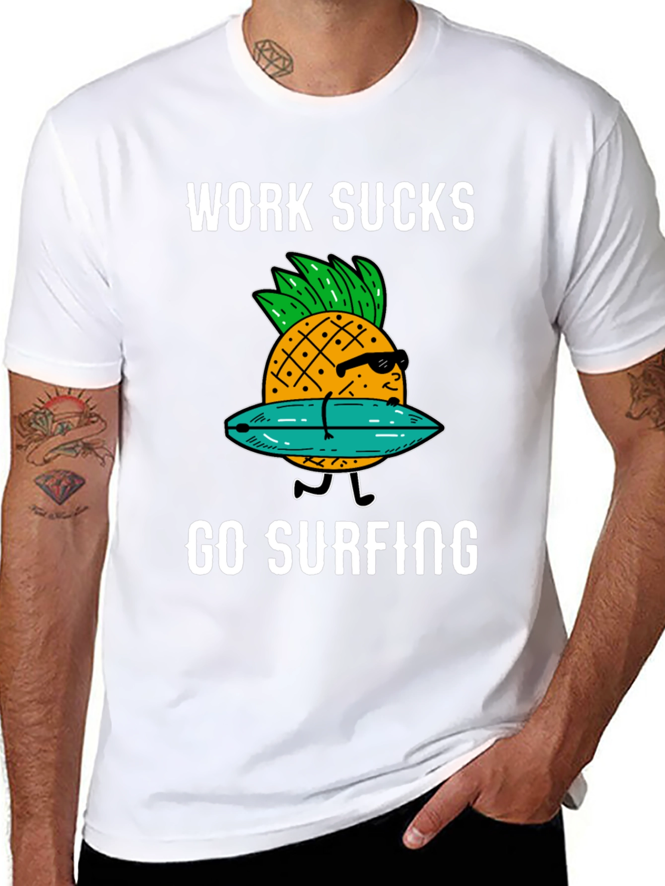 Work Sucks Go Surfing T-Shirt